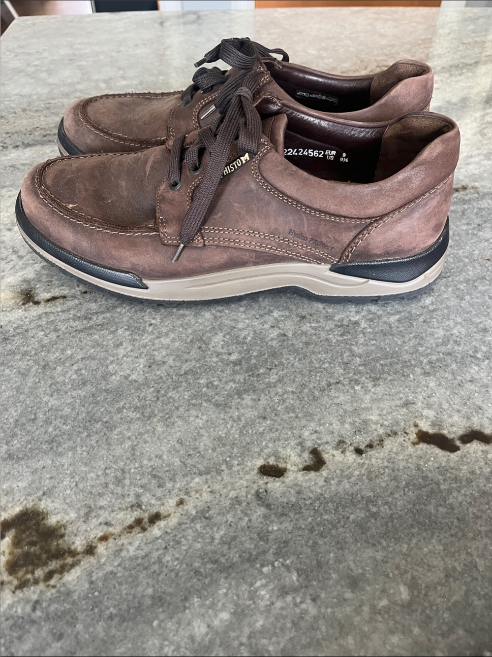 Mephisto Brown Lace-Up Casual Slip-On Loafers
